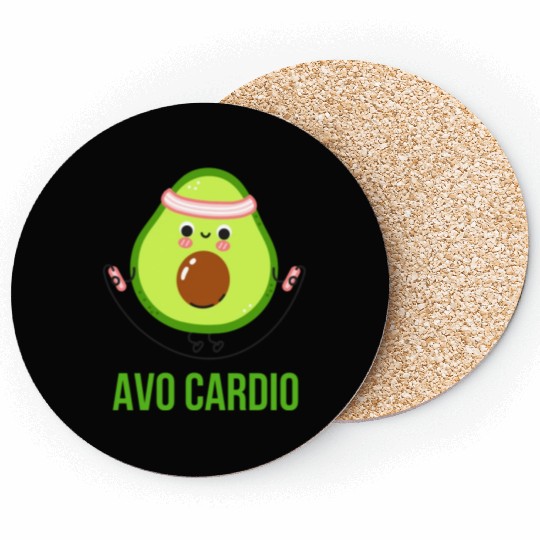 Avocado Gym Avocardio Coasters