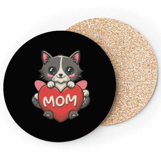 cat mom Coasters