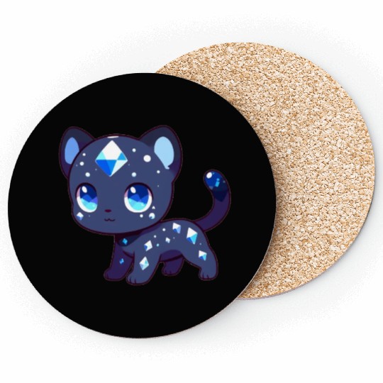 Sapphire Panther Coasters