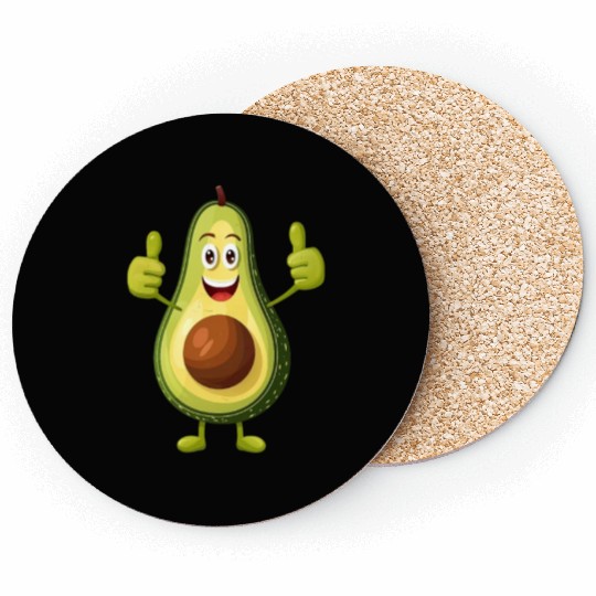 Avocado Thumbs Up Coasters