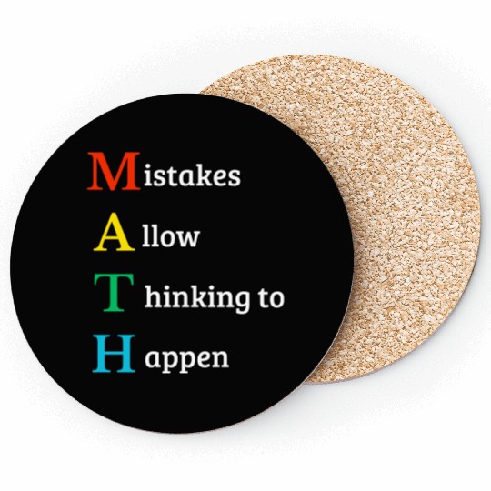 Math quote school kid Coasters