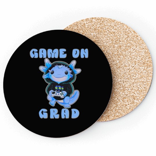 Cute Axolotl Gaming Design Coasters