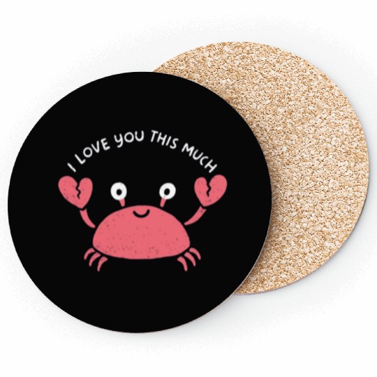 I love you this much, kawaii lobster Coasters