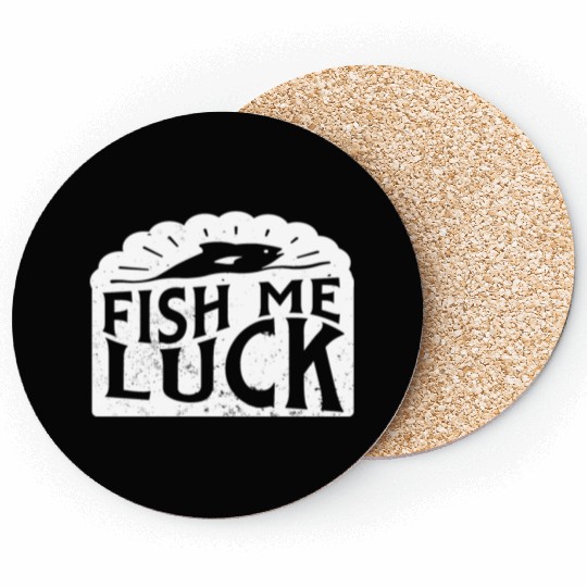 Funny Lake River Fishing Pun Fish Me Luck Boating Coasters