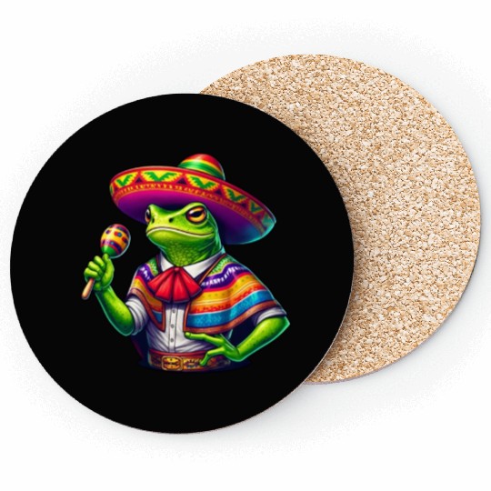 Cinco de Mayo Frog Fiesta Coasters