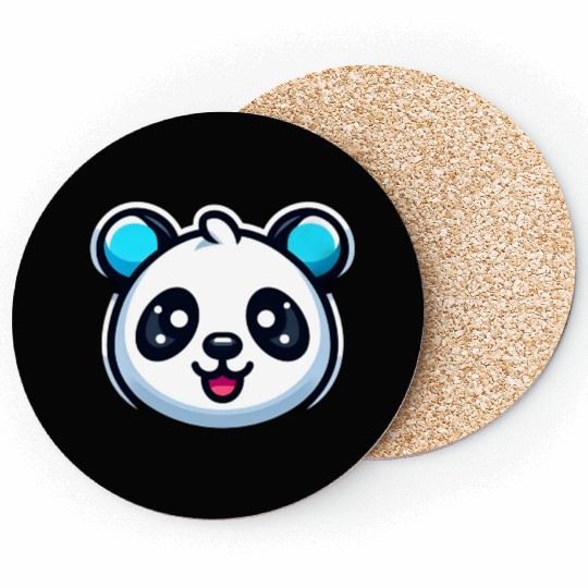 Cute Baby Cute Panda Face Coasters
