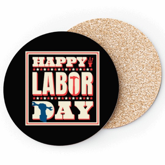 Happy Labor Day Holiday Greetings Coasters