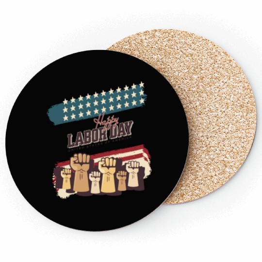 Labor Day Fists Raised Coasters