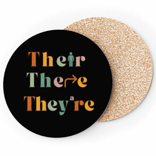 Their There They re Funny English Teacher Gramma Coasters