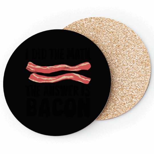 funny slogan math bacon teacher gift idea maths Coasters