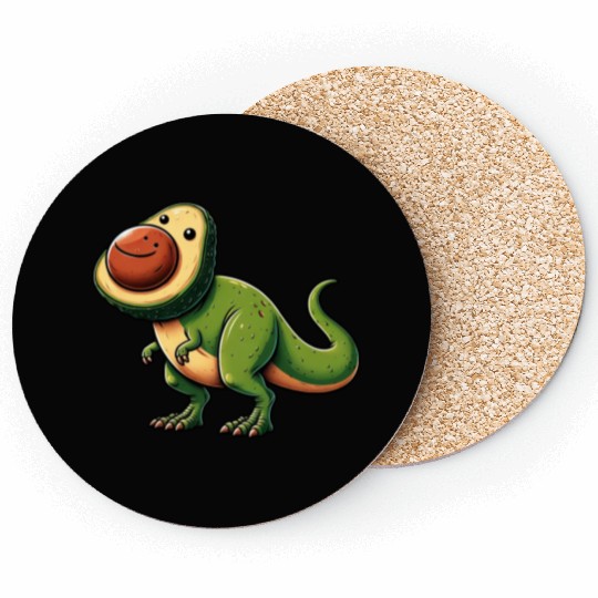 Dino T-Rex Avocado Mythical Creature Coasters