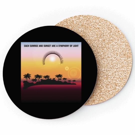 Sunrise and Sunset designs for Life Coasters