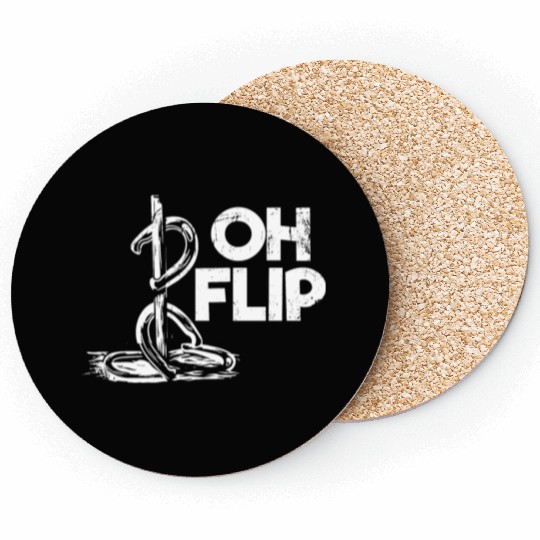 Oh Flip Funny Horseshoe Pitching Coasters