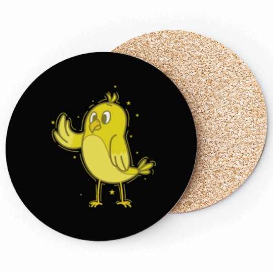 Canary waving Coasters