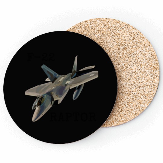 Air Force F-22 Raptor Fighter Jet Military Pilot Coasters