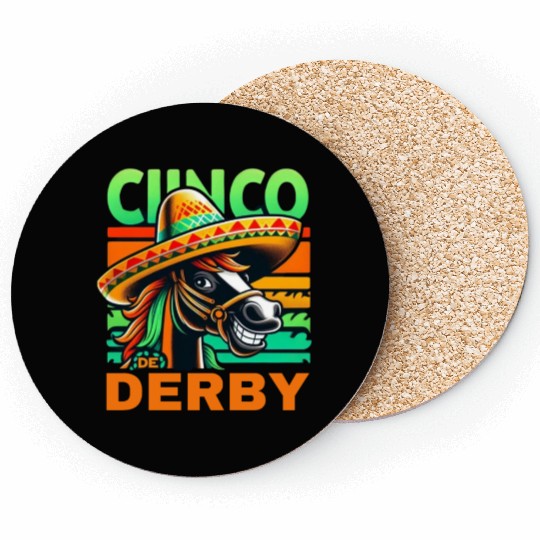 cinco de derby cinco de mayo fiesta Horse Racing Coasters
