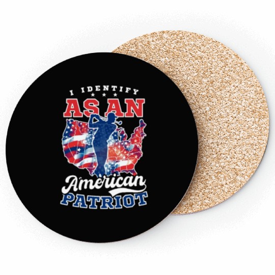 4th Of July Golf Identify As American Patriot Coasters