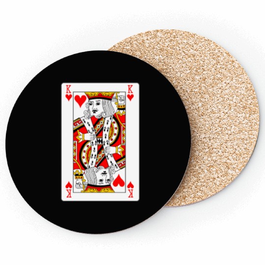 King of Hearts Playing Card Coasters