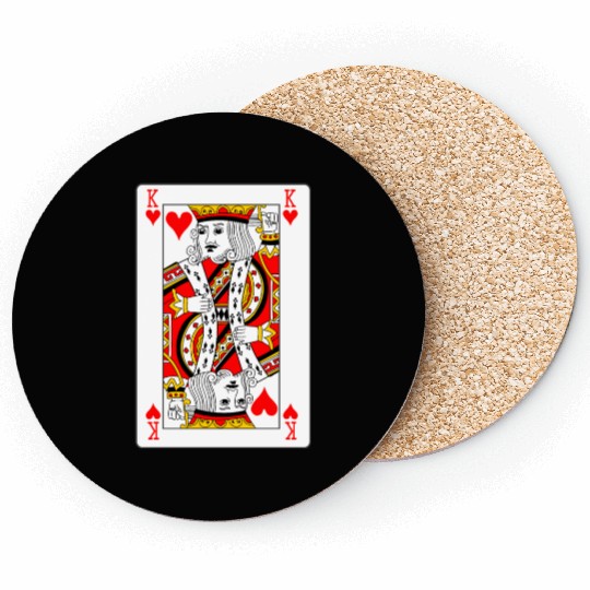 King of Hearts Playing Card Coasters
