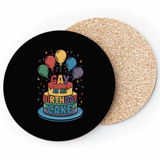 Birthgay Gay Pride Flag Pride Month Equal Rights Coasters