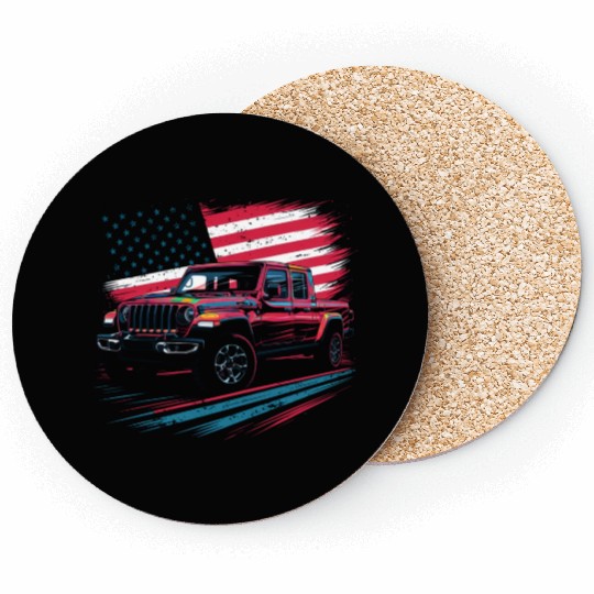 Jeep Gladiator JT US Flag Coasters
