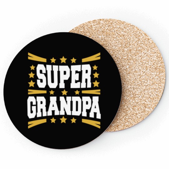 Super Deluxe Grandpa Royal Stars Grandfather Love Coasters