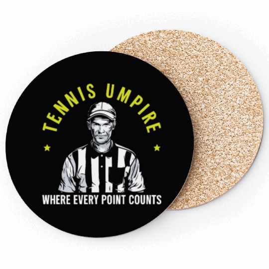 Tennis Umpire Ref Sports Game Official Referee Coasters