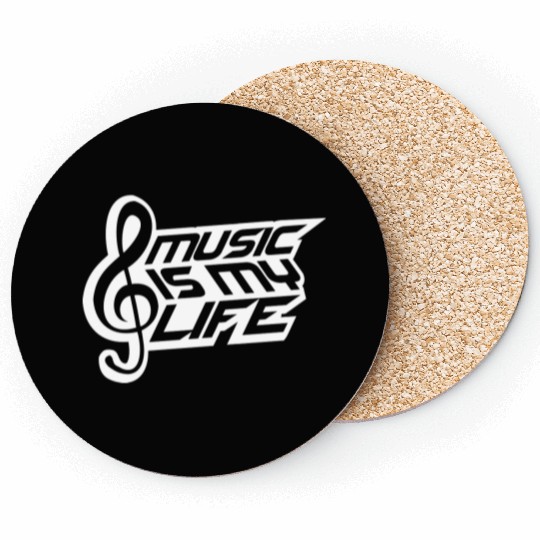 Music Is My Life Party Club Concert Sound Love Coasters