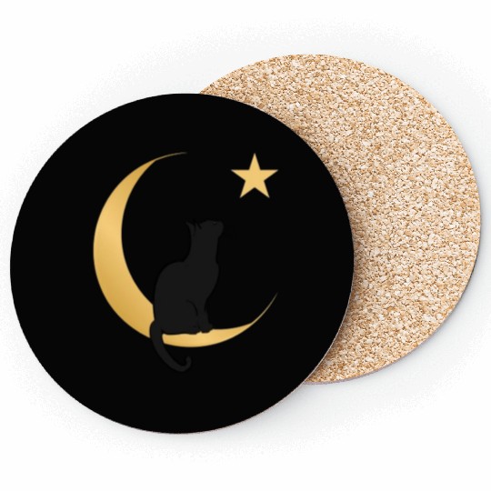 Moon Cat Coasters