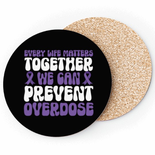 Overdose Awareness – In August We Wear Purple Coasters