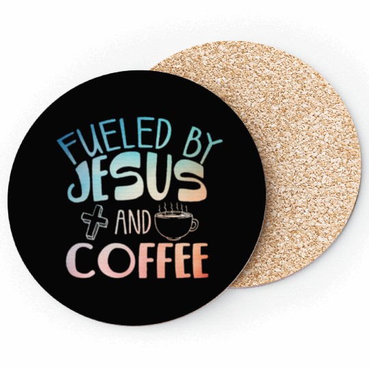 Cool Coffee Jesus Art Christian Coffee Lover Coasters