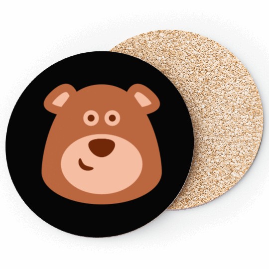Cute Smiling Bear, Funny, Cartoon Coasters