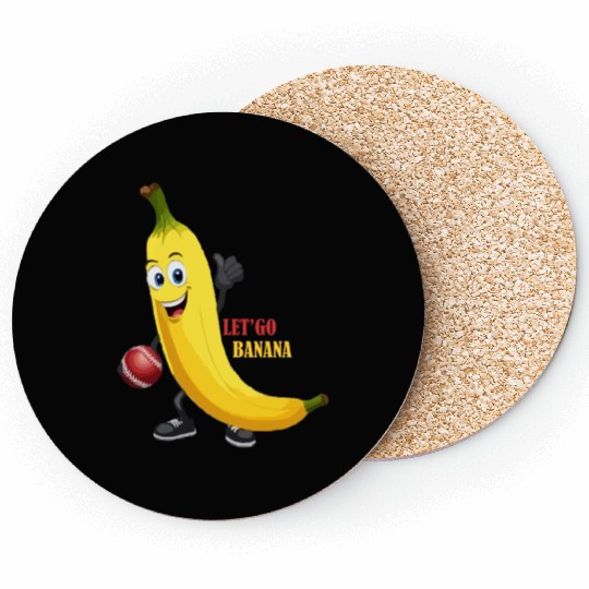 BANANA PLAY BASEBALL Coasters