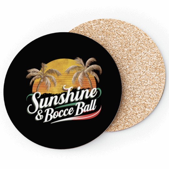 Sunset Palms & Bocce Bliss Coasters