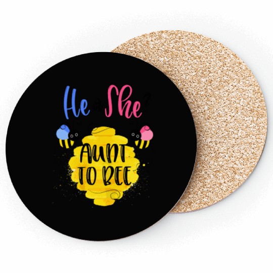 Womens Gender Reveal What Will It Bee He or She Coasters