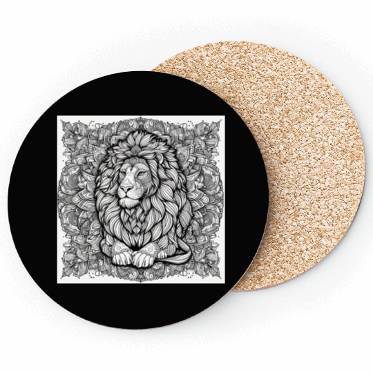 Lion Mandala Coasters