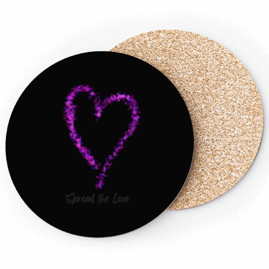 Spread the Love Glitter Heart Coasters