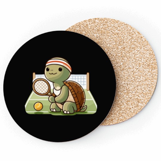 Game Set Match: Turtle Tennis Pro Coasters