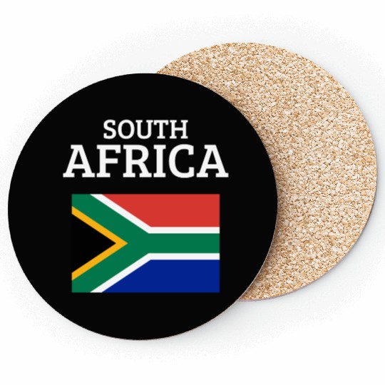 South Africa Bold Flag Colors Pride Statement Coasters