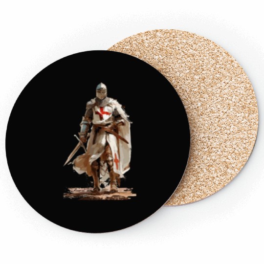 German crusader - Knight templar - Child of God Coasters