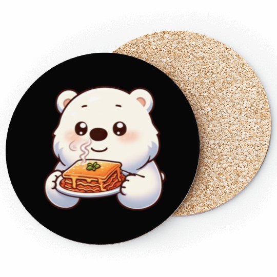 Polar Bear Enjoys Italian Lasagna Coasters