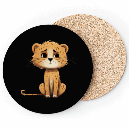 Little but Wild Cutie Cheetah Coasters