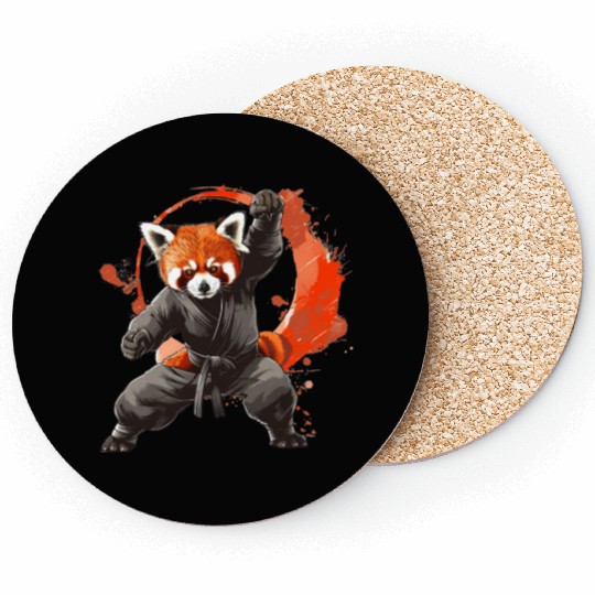 Shaolin style red panda Coasters