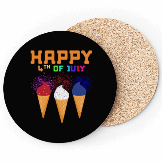 Celebrate Independence Day with Fireworks Ice Crea Coasters