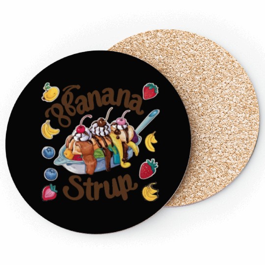 banana split-Delicious sweet Coasters