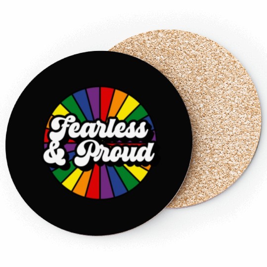 Fearless Proud Pride Rainbow Coasters