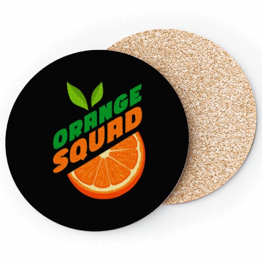 Orange Citrus Fruit Orange Lover Orange Squad Coasters