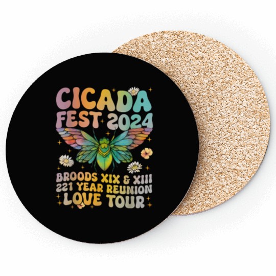 Cicada Lover Fest 2024 Broods Xix & Xiii 221 Years Coasters
