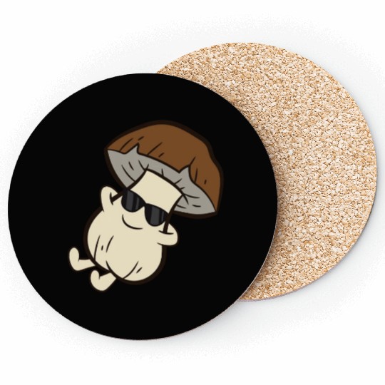 Cute Mushroom Fruit Relaxing Lazy Mushroom Coasters