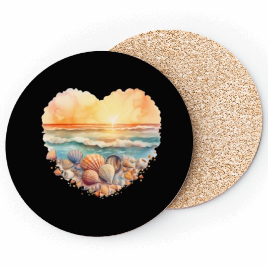 Watercolor Beach Clipart, Summer PNG Bundle, Coasters